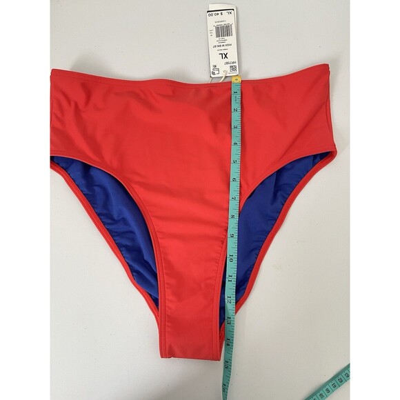 adidas High-Waist Bikini Bottom Swimwear Bright Red NWT Size XL - Picture 8 of 11